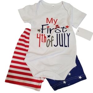 My First 4th of July Matching Set Size 3T